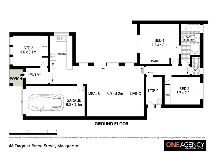 Floorplan of Homely house listing, 46 Dagmar Berne Street, Macgregor ACT 2615