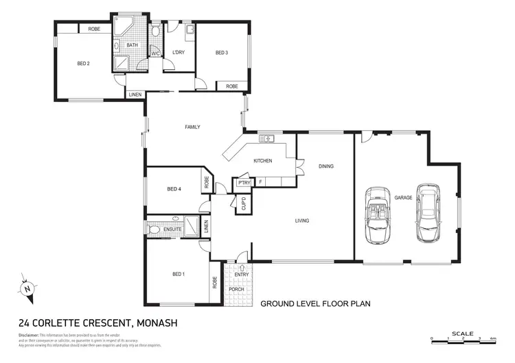 Floorplan of Homely house listing, 24 Corlette Crescent, Monash ACT 2904