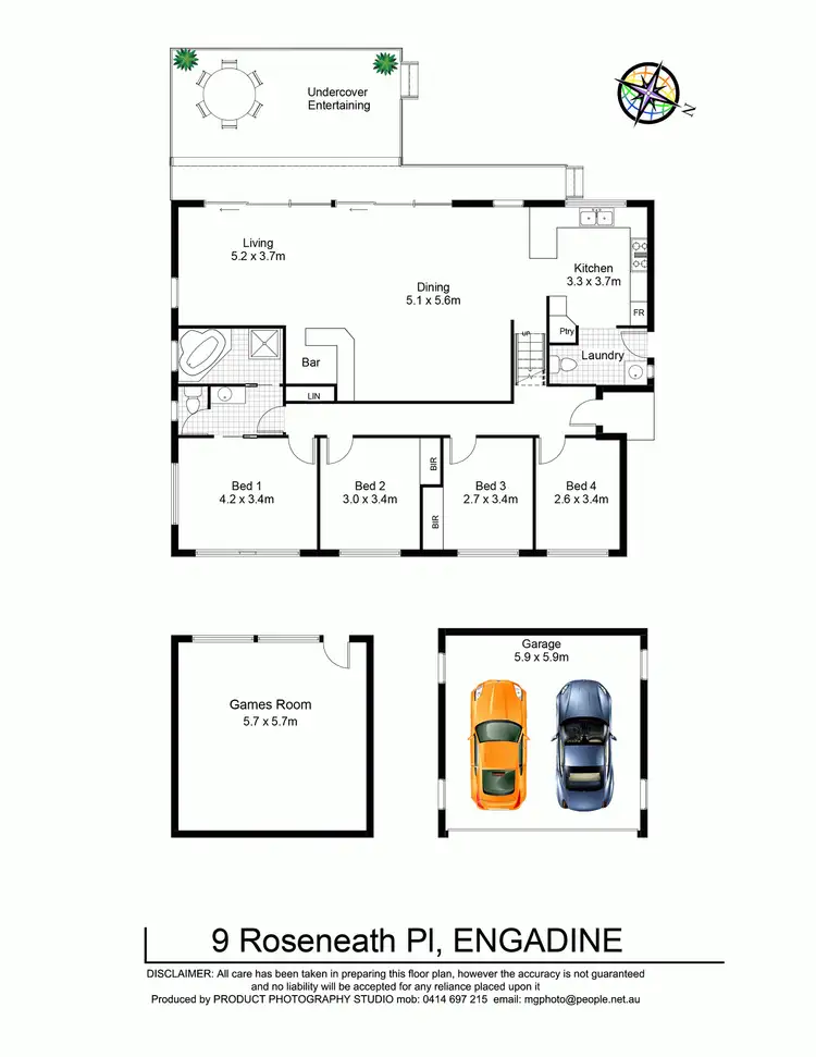 Floorplan of Homely house listing, 9 Roseneath Place, Engadine NSW 2233