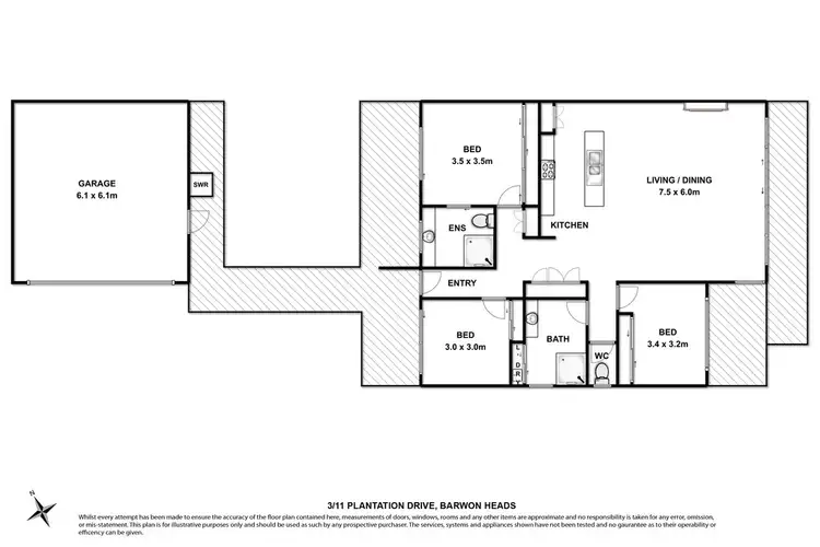 Floorplan of Homely villa listing, 3/13 Plantation Drive, Barwon Heads VIC 3227