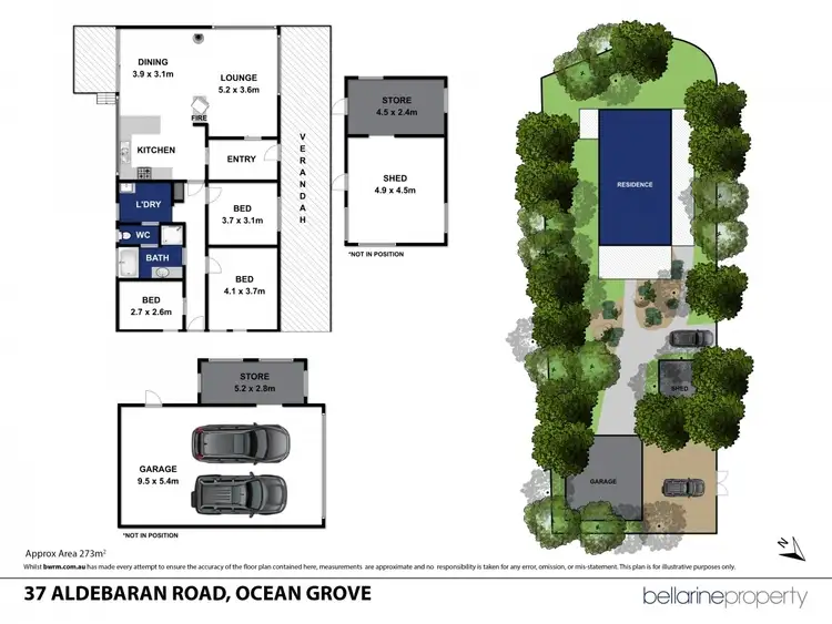 Floorplan of Homely house listing, 37 Aldebaran Road, Ocean Grove VIC 3226
