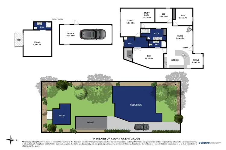Floorplan of Homely house listing, 14 Wilkinson Court, Ocean Grove VIC 3226