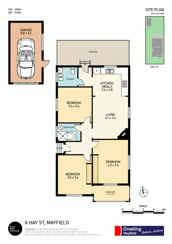 Floorplan of Homely house listing, 6 Hay Street, Mayfield NSW 2304