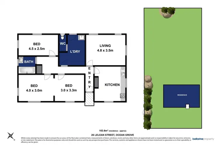 Floorplan of Homely house listing, 26 Lelean Street, Ocean Grove VIC 3226