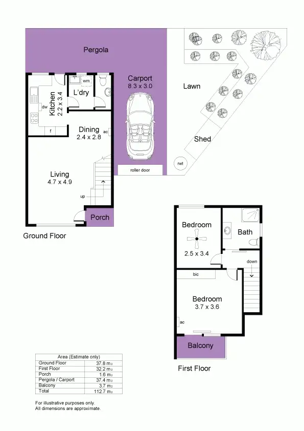 Floorplan of Homely townhouse listing, 3/19 Evans Crescent, Oaklands Park SA 5046