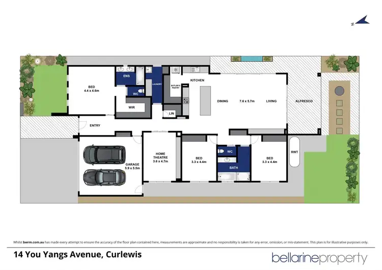 Floorplan of Homely house listing, 14 You Yangs Avenue, Curlewis VIC 3222