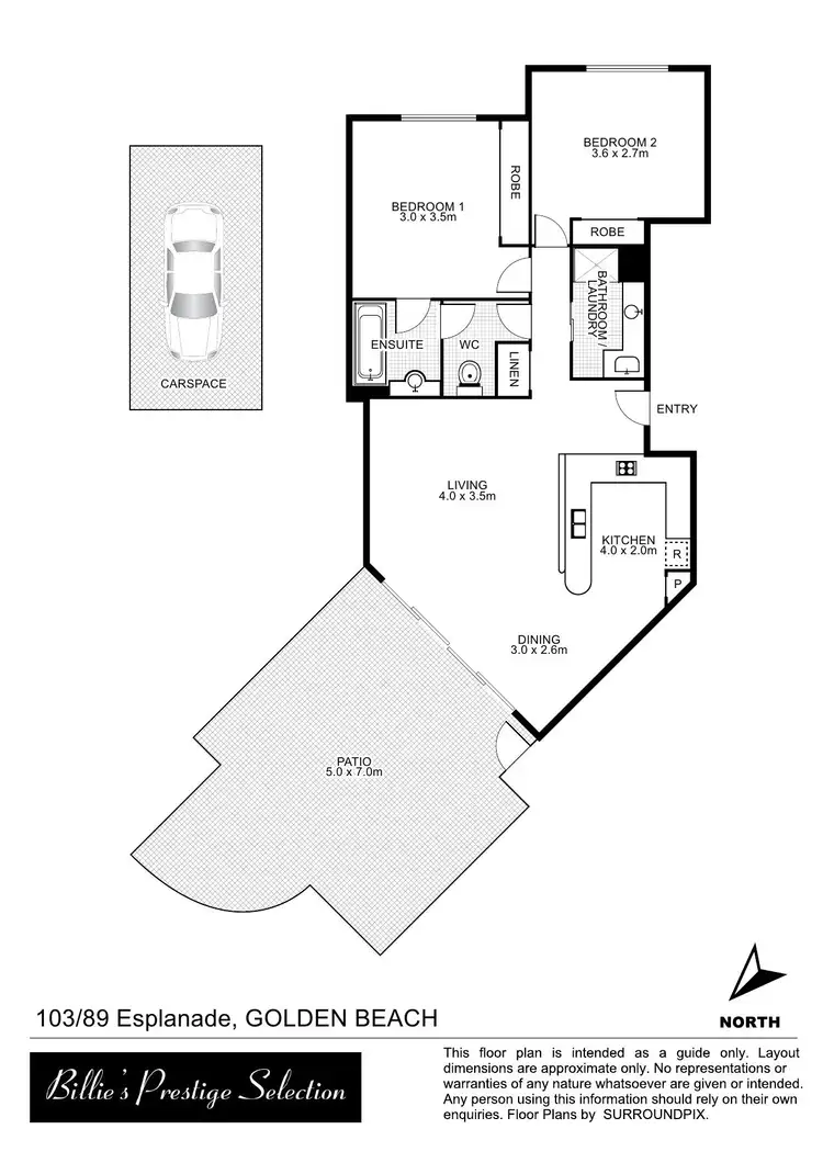 Floorplan of Homely unit listing, 103/89 Esplanade, Golden Beach QLD 4551