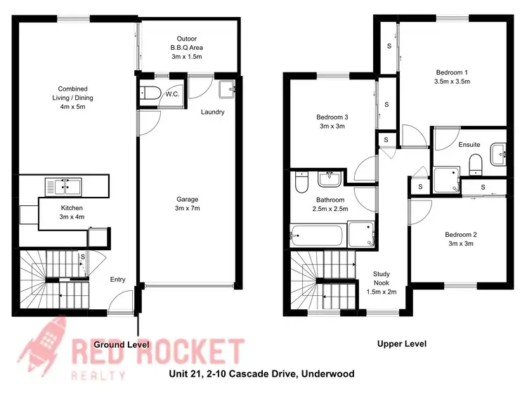 Floorplan of Homely townhouse listing, 21/2-10 Cascade Drive, Underwood QLD 4119