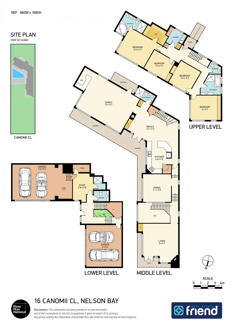 Floorplan of Homely house listing, 16 Canomii Close, Nelson Bay NSW 2315