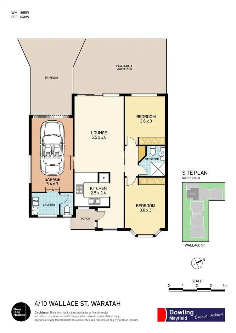 Floorplan of Homely villa listing, 4/10 Wallace Street, Waratah NSW 2298