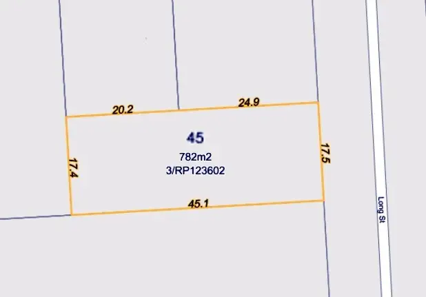 Floorplan of Homely land listing, 45 Long Street, Point Vernon QLD 4655