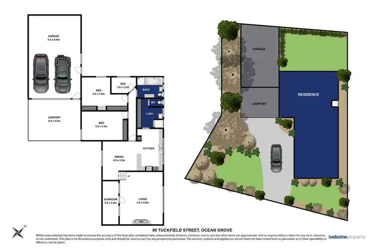 Floorplan of Homely house listing, 80 Tuckfield Street, Ocean Grove VIC 3226
