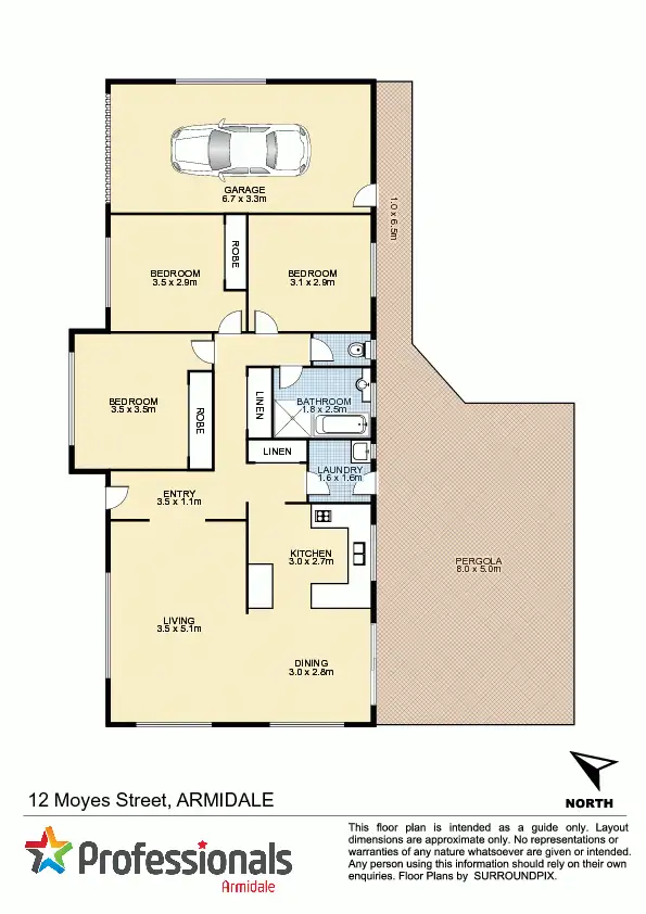 Floorplan of Homely house listing, 12 Moyes Street, Armidale NSW 2350