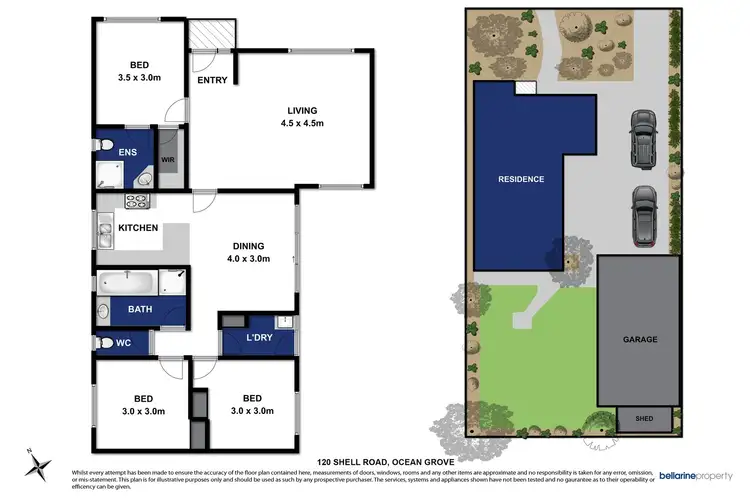 Floorplan of Homely house listing, 120 Shell Road, Ocean Grove VIC 3226