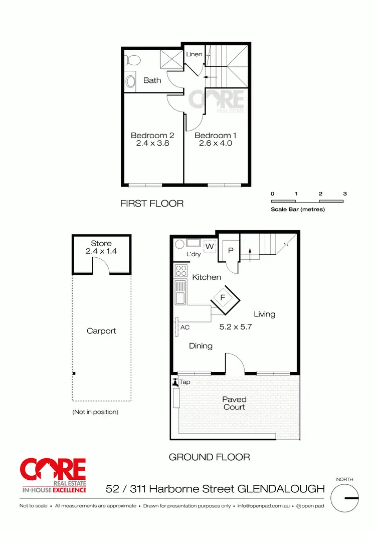Floorplan of Homely townhouse listing, 52/311 Harborne, Glendalough WA 6016