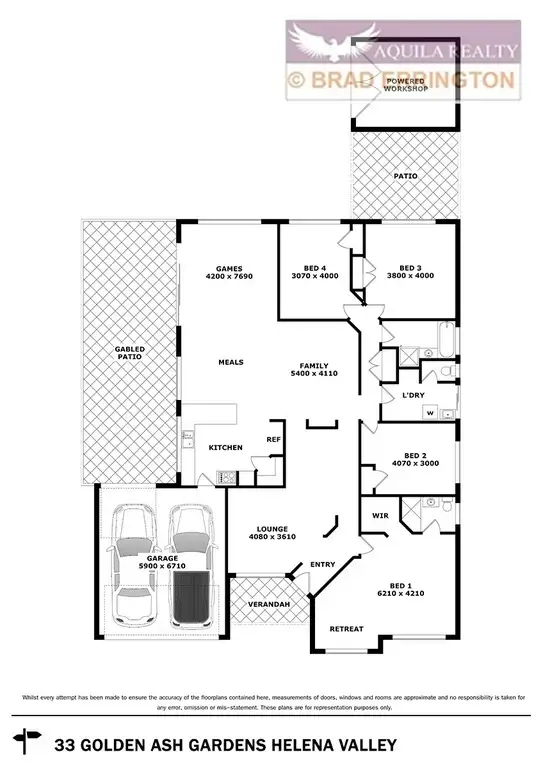 Floorplan of Homely house listing, 33 Golden Ash Gardens, Helena Valley WA 6056