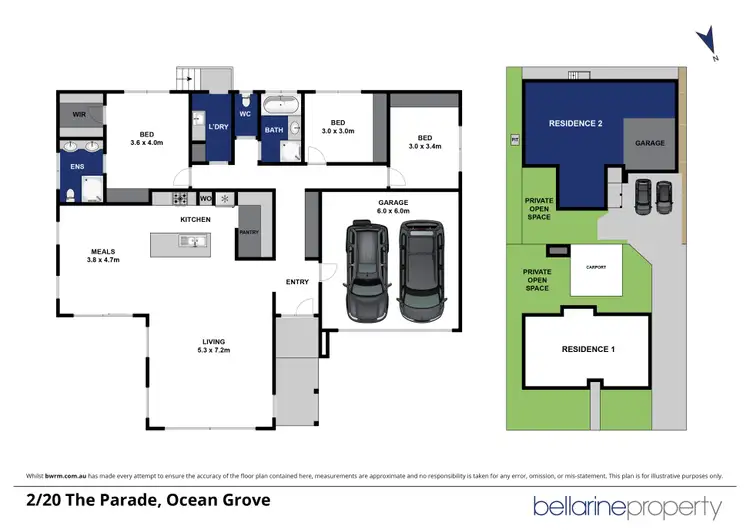 Floorplan of Homely townhouse listing, 2/20 The Parade, Ocean Grove VIC 3226