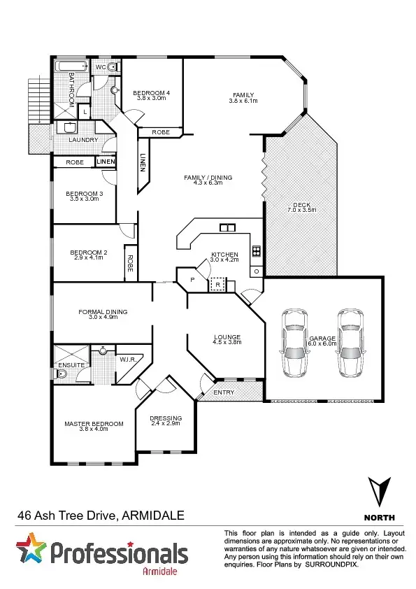 Floorplan of Homely house listing, 46 Ash Tree Drive, Armidale NSW 2350