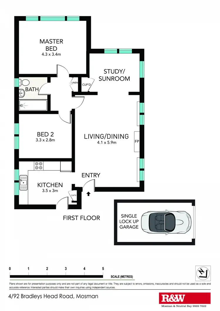 Floorplan of Homely apartment listing, 4/92 Bradleys Head Road, Mosman NSW 2088