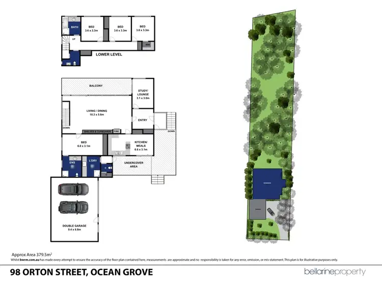 Floorplan of Homely house listing, 98 Orton Street, Ocean Grove VIC 3226