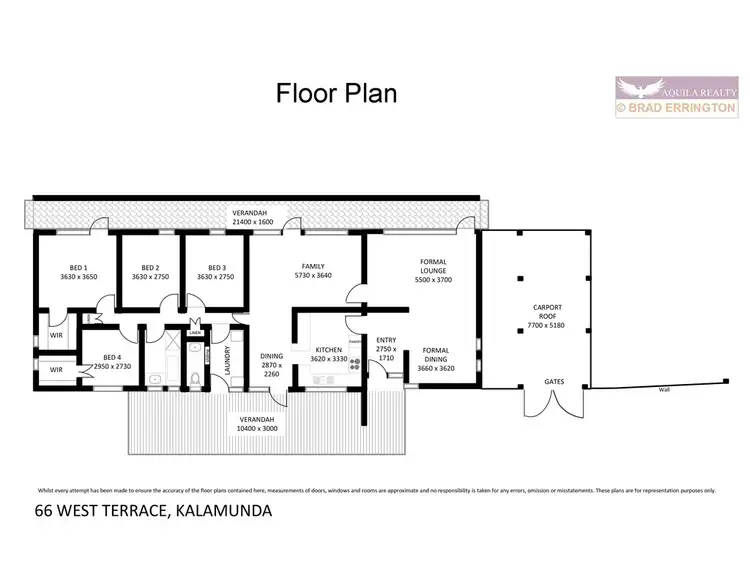 Floorplan of Homely house listing, 66 West Terrace, Kalamunda WA 6076