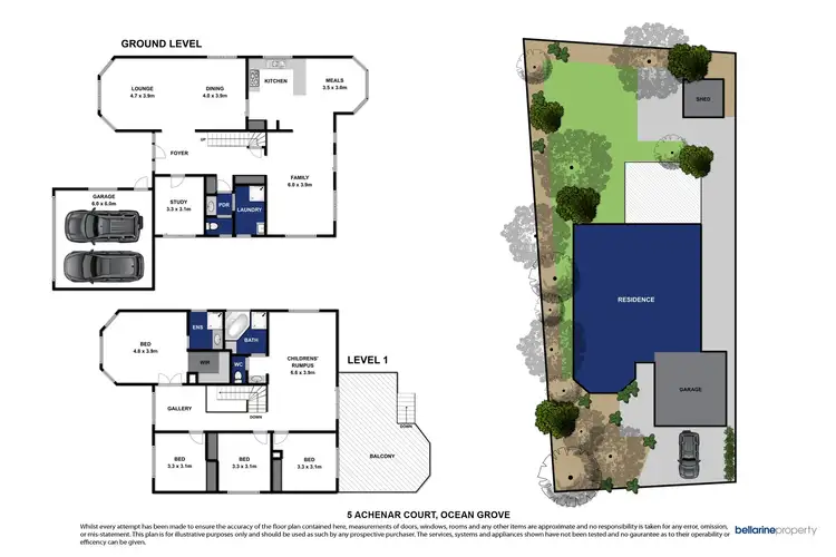 Floorplan of Homely house listing, 5 Achenar Court, Ocean Grove VIC 3226