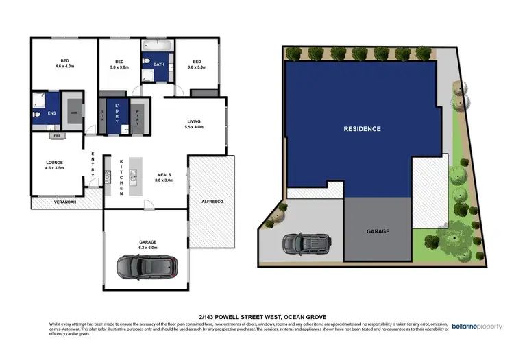 Floorplan of Homely townhouse listing, 2/143 Powell Street East, Ocean Grove VIC 3226