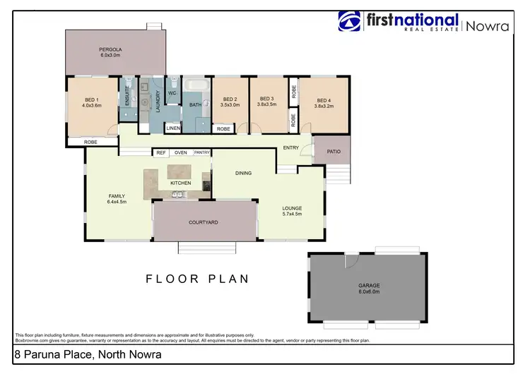 Floorplan of Homely house listing, 8 Paruna Place, North Nowra NSW 2541