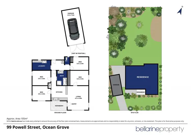 Floorplan of Homely house listing, 99 Powell Street, Ocean Grove VIC 3226