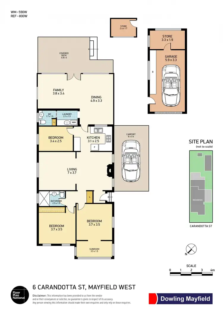 Floorplan of Homely house listing, 6 Carandotta Street, Mayfield West NSW 2304