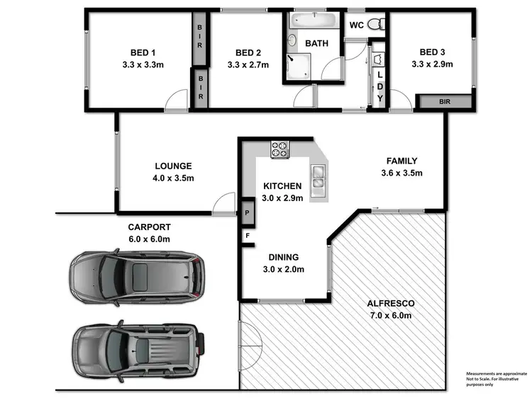 Floorplan of Homely house listing, 3 Akuna Place, Springdale Heights NSW 2641