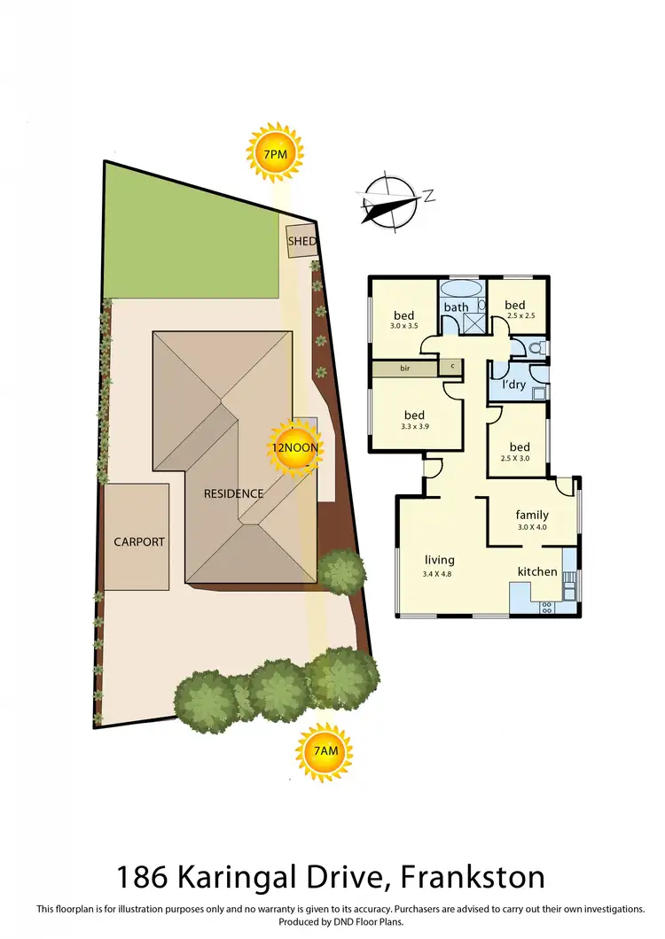 Floorplan of Homely house listing, 186 Karingal Drive, Frankston VIC 3199
