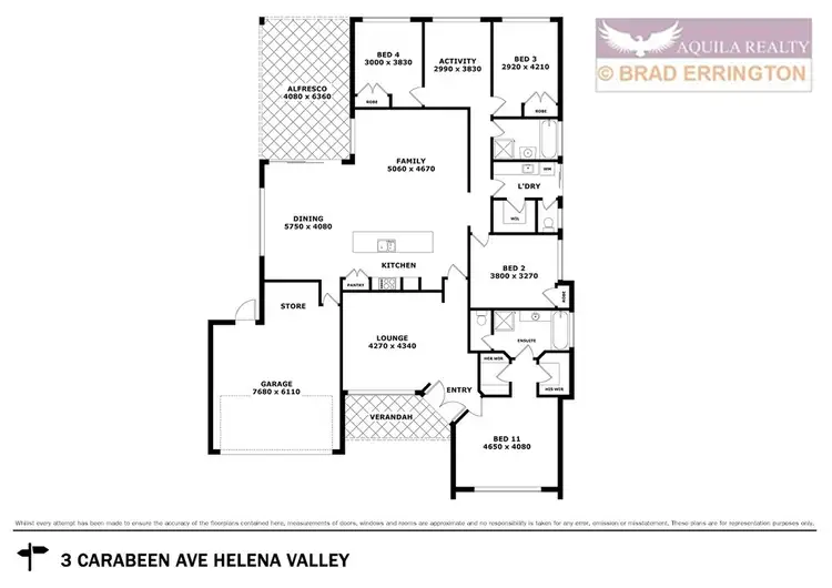 Floorplan of Homely house listing, 3 Carabeen Avenue, Helena Valley WA 6056