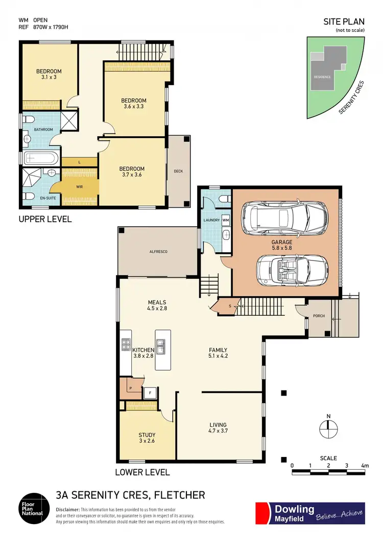 Floorplan of Homely house listing, 3a Serenity Crescent, Fletcher NSW 2287