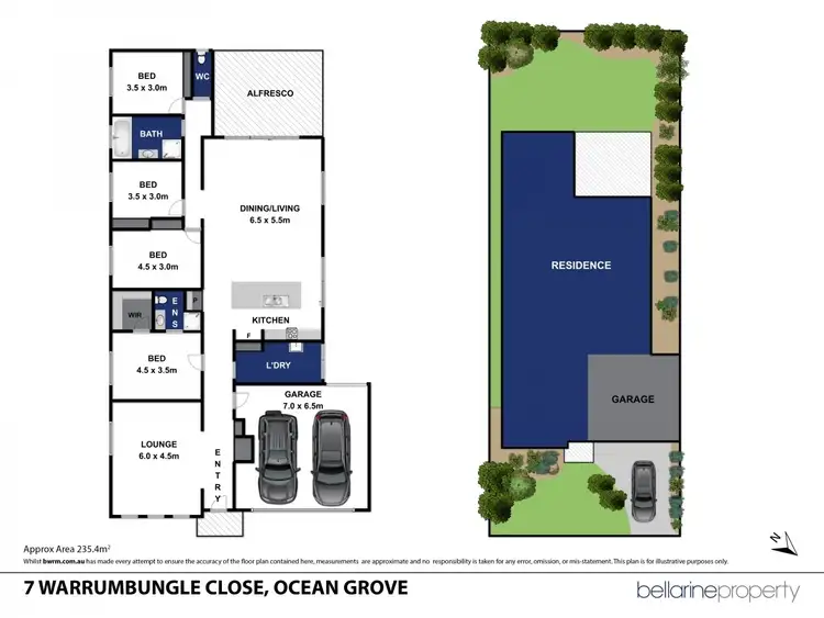 Floorplan of Homely house listing, 7 Warrumbungle Close, Ocean Grove VIC 3226