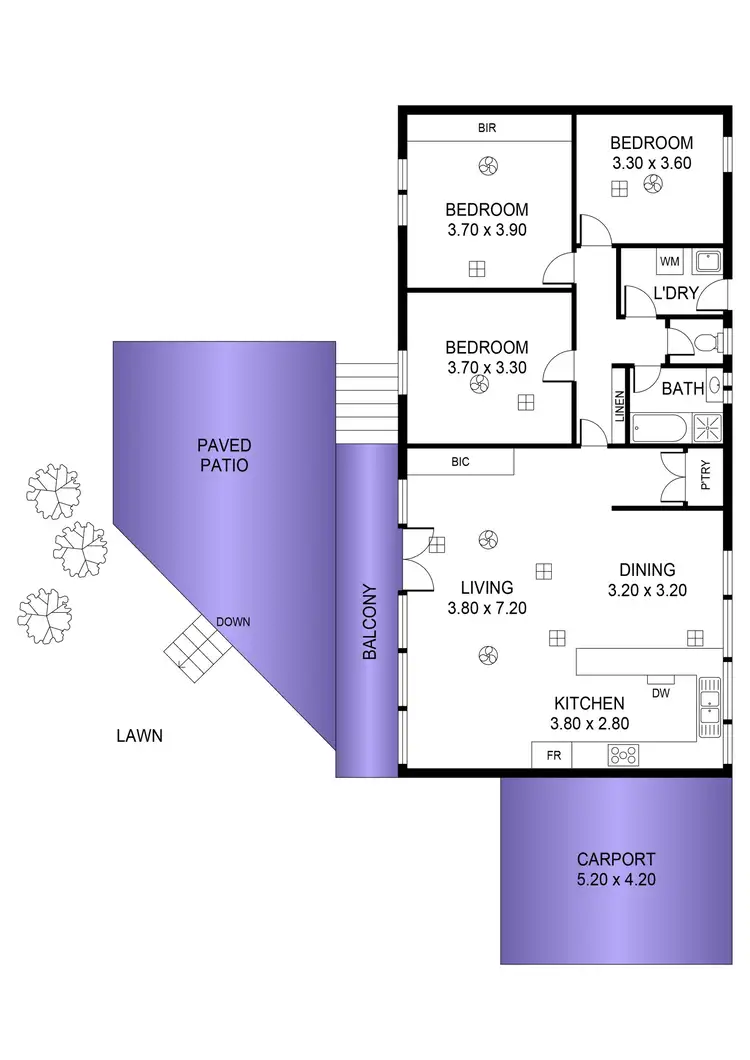 Floorplan of Homely house listing, 1 Fairway Drive, Hawthorndene SA 5051