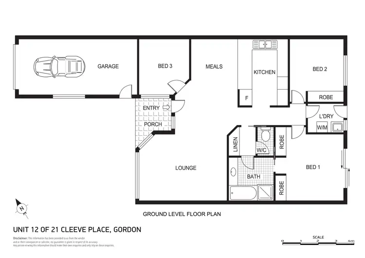 Floorplan of Homely house listing, 12/21 Cleeve Place, Gordon ACT 2906