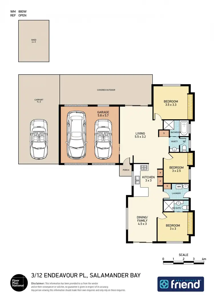 Floorplan of Homely house listing, 3/12 Endeavour Place, Salamander Bay NSW 2317