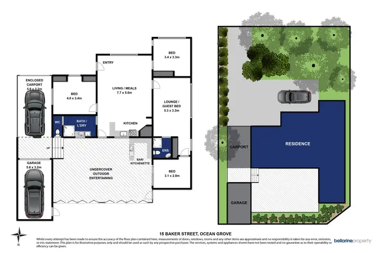Floorplan of Homely townhouse listing, 1/15 Baker Street, Ocean Grove VIC 3226