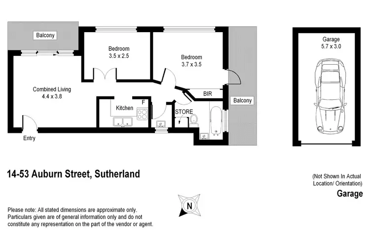 Floorplan of Homely apartment listing, 14/53 Auburn Street, Sutherland NSW 2232