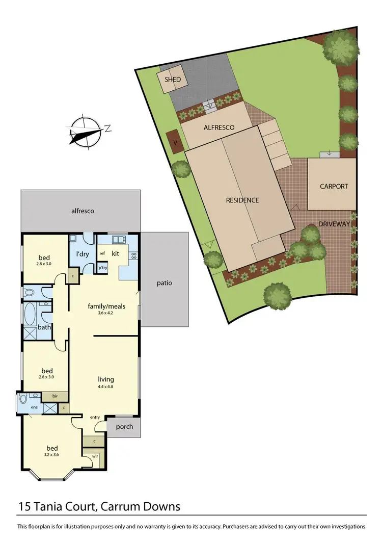 Floorplan of Homely house listing, 15 Tania Crt, Carrum Downs VIC 3201