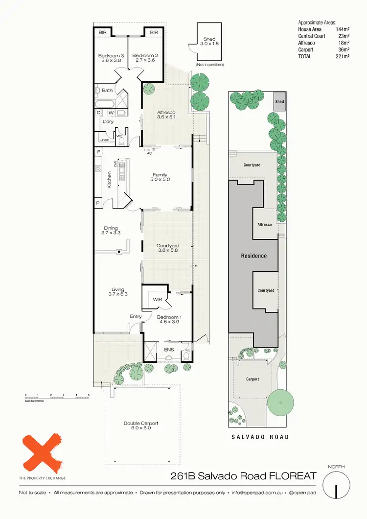Floorplan of Homely semi-detached listing, 261B Salvado Road, Floreat WA 6014