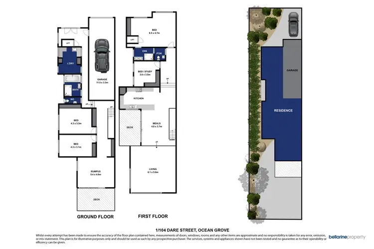 Floorplan of Homely townhouse listing, 1/104 Dare Street, Ocean Grove VIC 3226
