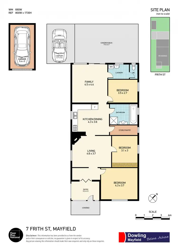 Floorplan of Homely house listing, 7 Frith Street, Mayfield NSW 2304
