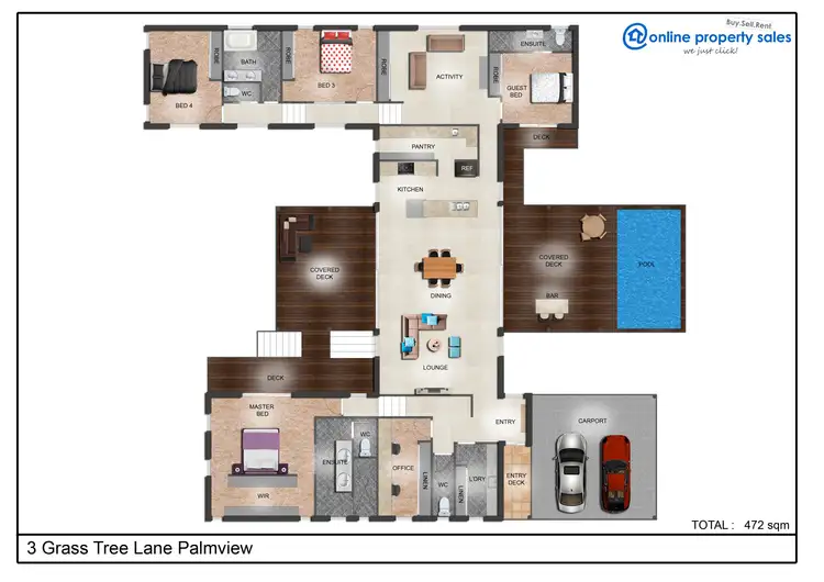 Floorplan of Homely house listing, 3 Grass Tree Lane, Palmview QLD 4553