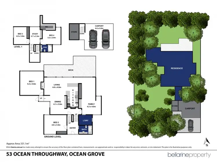 Floorplan of Homely house listing, 53 Ocean Throughway, Ocean Grove VIC 3226
