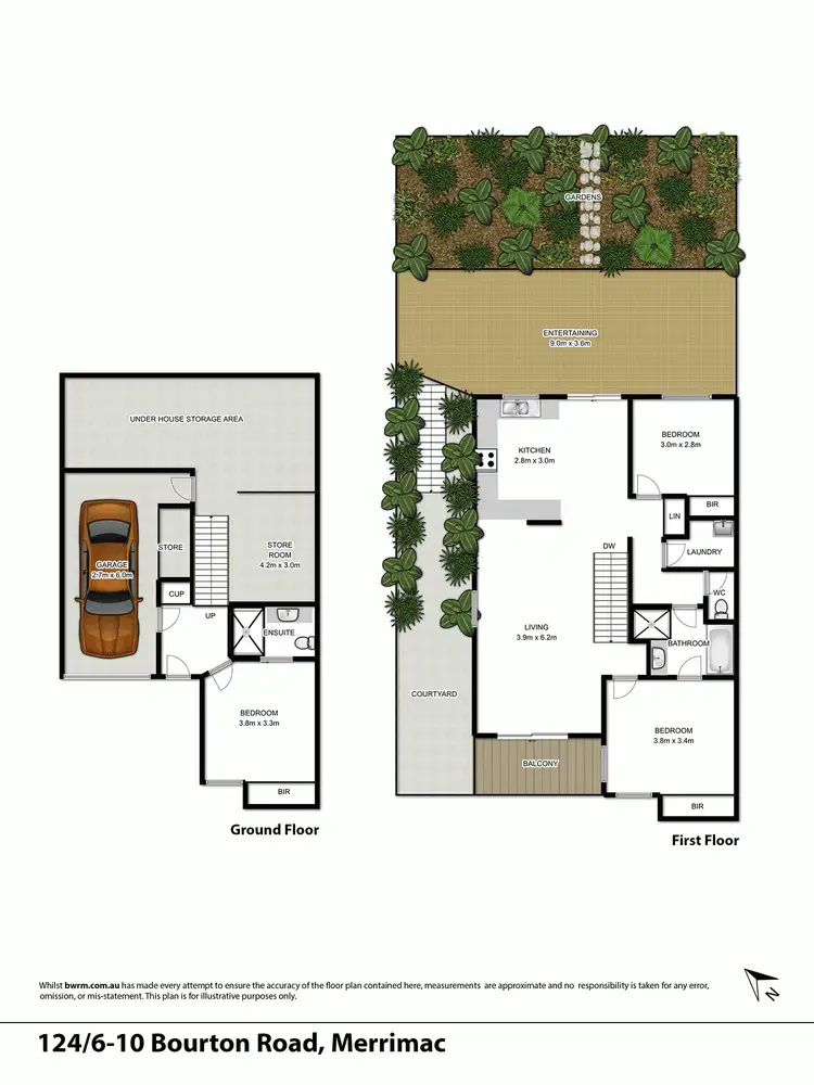 Floorplan of Homely townhouse listing, 124/6-10 Bourton Road, Merrimac QLD 4226