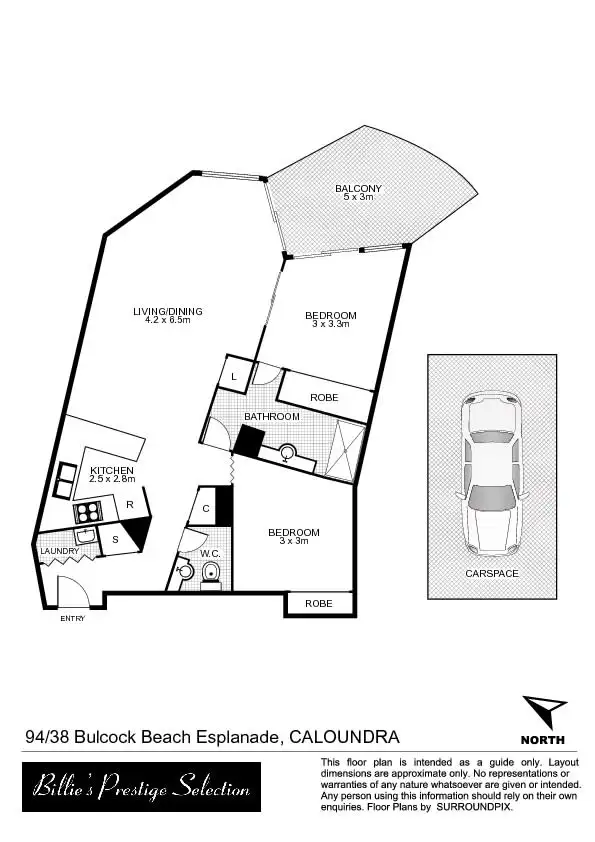 Floorplan of Homely unit listing, 94/38 Esplanade Bulcock Beach, Caloundra QLD 4551