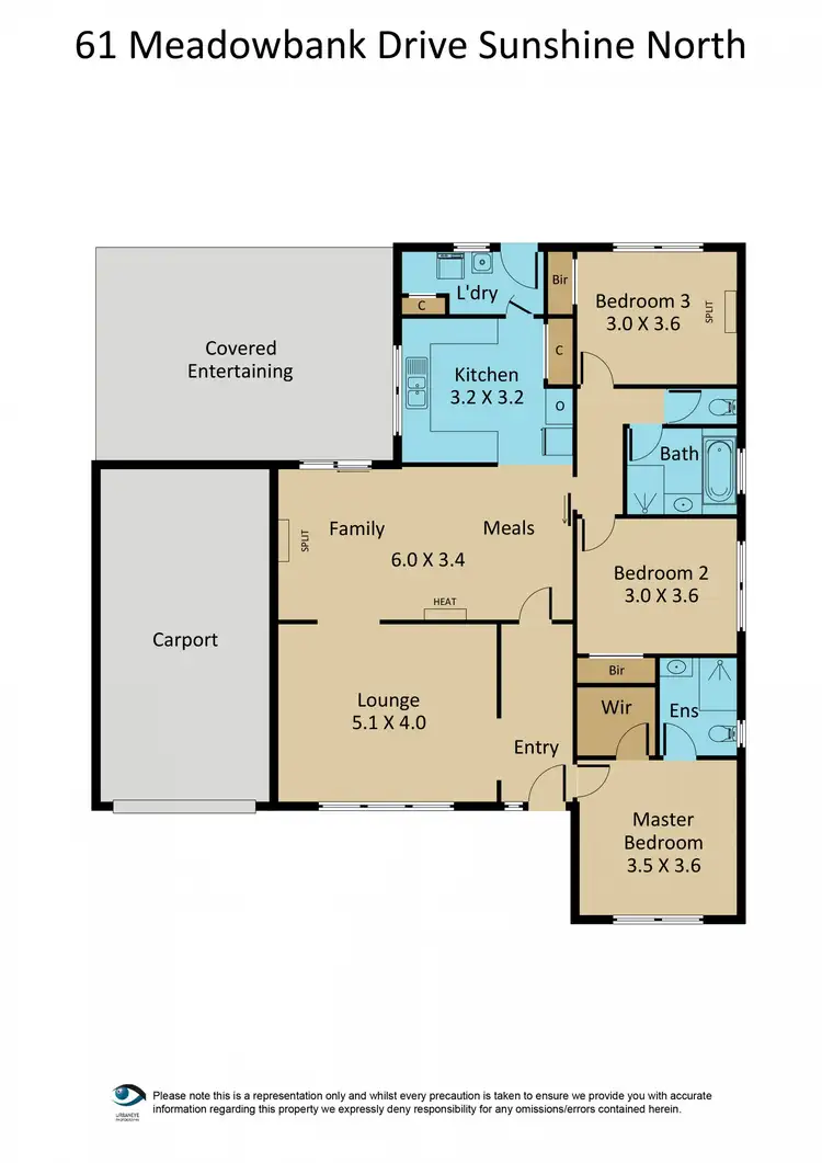 Floorplan of Homely house listing, 61 Meadowbank Drive, Sunshine North VIC 3020