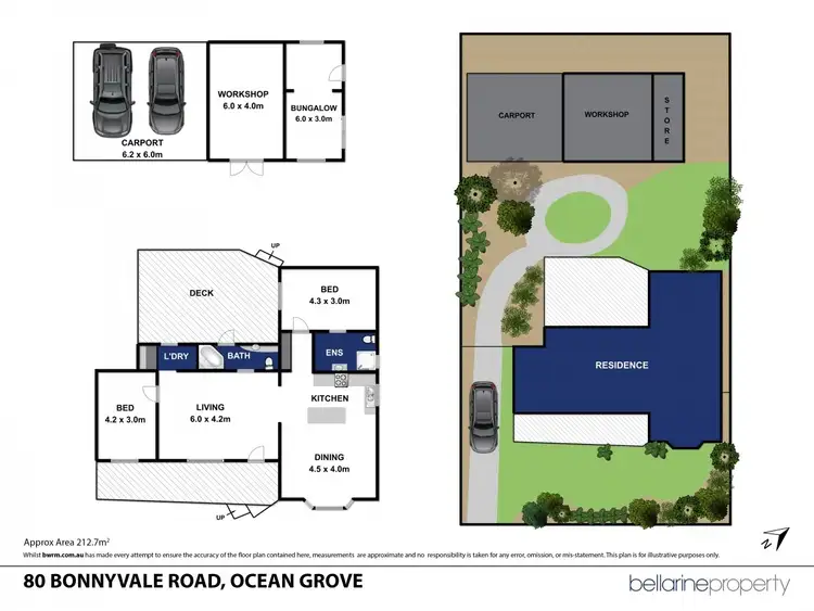 Floorplan of Homely house listing, 80 Bonnyvale Road, Ocean Grove VIC 3226